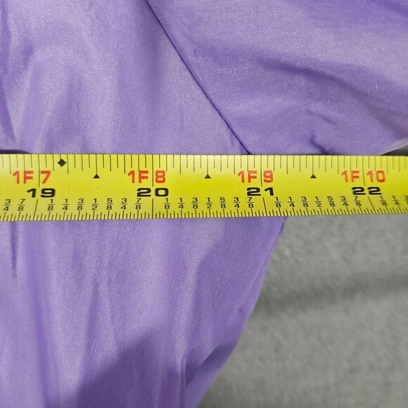 Vintage 80s Lacoste Izod Purple Windbreaker with Hidden Hood Full Zip Medium - Picture 8 of 9